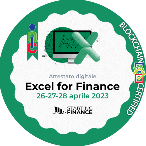 Masterclass Excel for Finance | Starter | Streaming | 26-27-28 aprile 2023